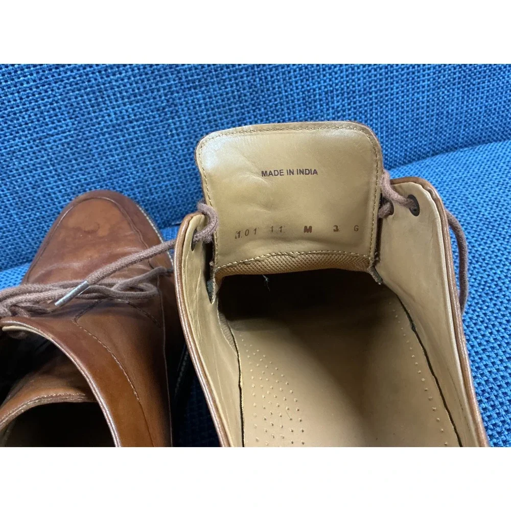 Cole Haan Mens British Tan‎ Leather Apron Toe Derby Shoes Size 11 M C11011